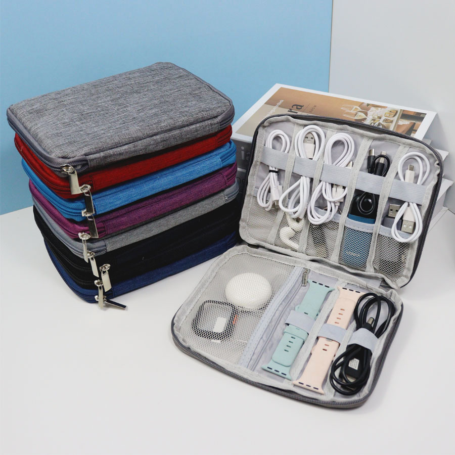 Tech Accessories Travel Organizer Pouch - 1 stuk kabelorganizer met meerdere vakken,