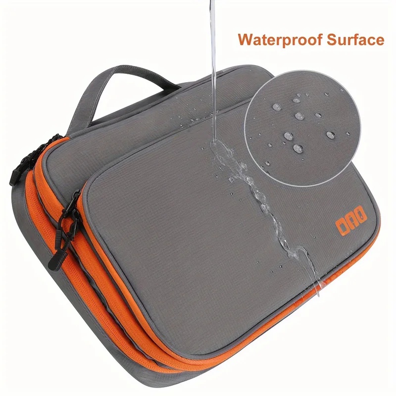 Tech Accessories Case - Veelzijdige, gelaagde opbergtas voor elektronische accessoires,