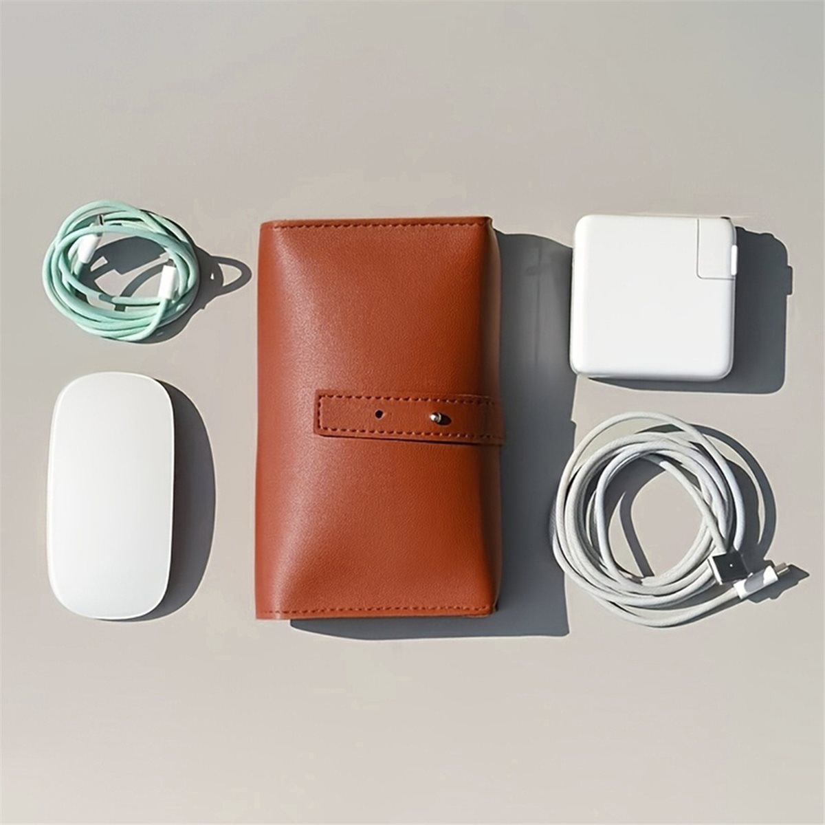 Tech Accessories Storage - (A94Z] PU-organizer met meerdere compartimenten -